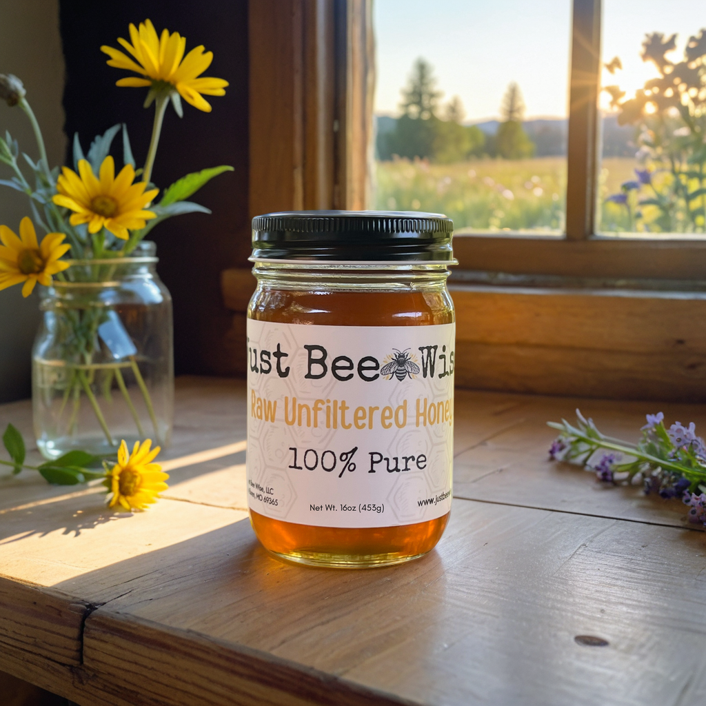 Raw Honey 16 oz - Front